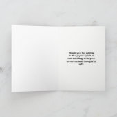 Roze en groene, langlevende wilde bloemen Dank u Bedankkaart (Binnen)