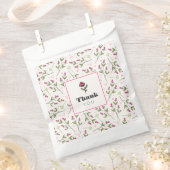 Roze en groene, langlevende wilde bloemen Dank u Bedankzakje (Geknipt)