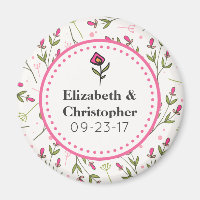 Roze en groene langlevende wilde bloemen