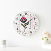 Roze en groene langlevende wilde bloemen, op maat  grote klok (Huis)