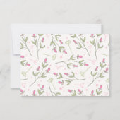 Roze en groene langlevende wilde bloemen RSVP (Achterkant)