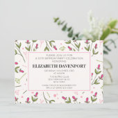 Roze en groene, langlevende wilde bloemen van de a kaart (Staand voorkant)