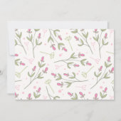 Roze en groene, langlevende wilde bloemen van de a kaart (Achterkant)