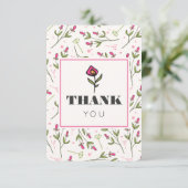 Roze en groene langstelige wilde bloemen Bedankt (Staand voorkant)