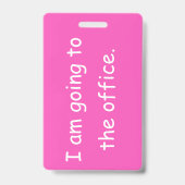 Roze en Groene Leraarappel Persoonlijk Badge (Achterkant)