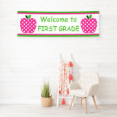 Roze en Groene Leraarappel Persoonlijk Spandoek (Insitu)