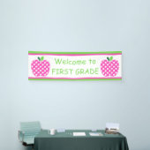 Roze en Groene Leraarappel Persoonlijk Spandoek (Beurs)