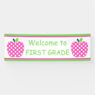 Roze en Groene Leraarappel Persoonlijk Spandoek