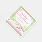 Roze en groene libel Baby shower Servetten (Hoek)