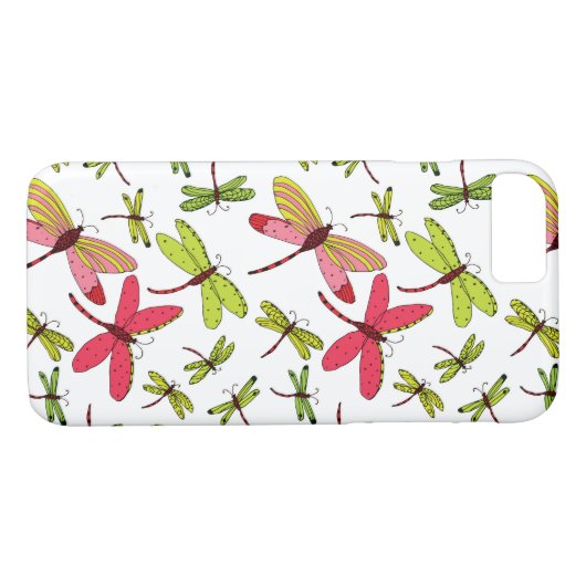 Roze en groene libellen Case-Mate iPhone case (Achterkant (Horizontaal))