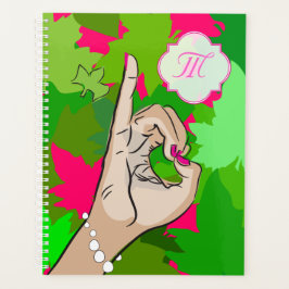 Roze en groene liefde planner