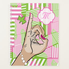 Roze en groene liefde planner