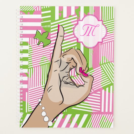 Roze en groene liefde planner (Voorkant)