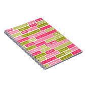 Roze en Groene Liefde Quotes Notitieboek (Rechterzijde)