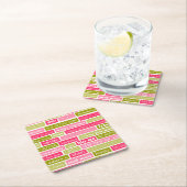 Roze en groene liefdesbrieven kartonnen onderzetters (Insitu)