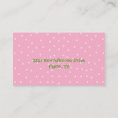 Roze en groene Lollypops Play Date Card Contactkaartje (Achterkant)