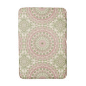 Roze en groene mandala patroonontwerp badmat (Voorkant Verticaal)