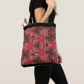 Roze en groene mandala tote bag (Dichtbij)