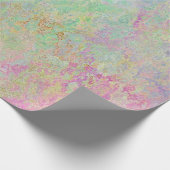 Roze en groene marmer cadeaupapier (Hoek)