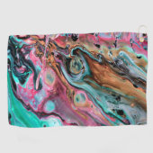 Roze en groene marmer golfhanddoek (Horizontaal)