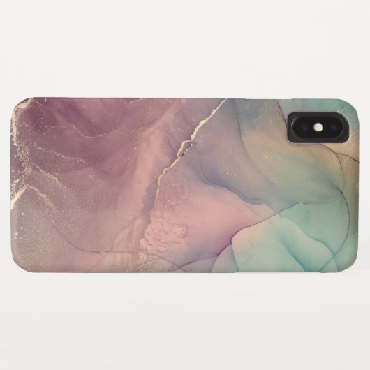 Roze en groene marmer Hoesje-Mate iPhone Case (Achterkant (horizontaal))