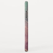 Roze en groene marmer Hoesje-Mate iPhone Case (Achterkant/rechts)