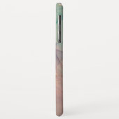 Roze en groene marmer Hoesje-Mate iPhone Case (Achterkant/links)