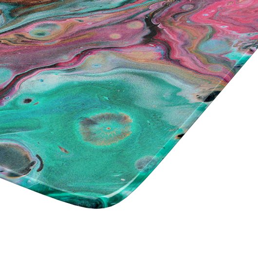 Roze en groene marmer snijplank (Hoek)