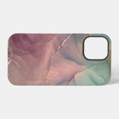 Roze en groene marmeren Case-Mate iPhone-hoes iPhone Hoesje (Achterkant horizontaal)
