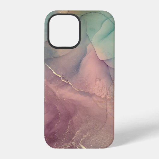 Roze en groene marmeren Case-Mate iPhone-hoes iPhone Hoesje (Achterkant)