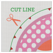 Roze en groene Matryoshka Doll Pattern Kit Stof (Close Up)