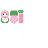 Roze en groene Matryoshka Doll Pattern Kit Stof (Delen)