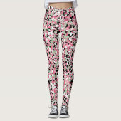 Roze en groene micro-Leggings Leggings (Voorkant)