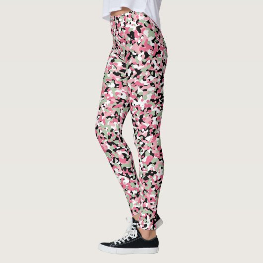 Roze en groene micro-Leggings Leggings (Links)
