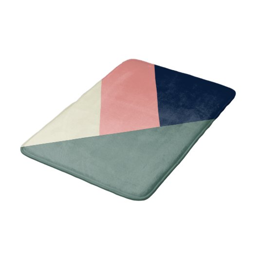 Roze en groene moderne, minimale abstracte geometr badmat (Gekanteld)