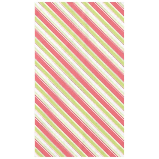 Roze en groene moderne strepen tafelkleed (Voorkant)