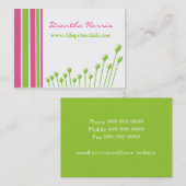 Roze en groene moderne visitekaartje (Voorkant / Achterkant)