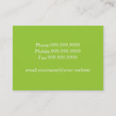Roze en groene moderne visitekaartje (Achterkant)