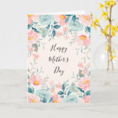 Roze en groene Moederdag aan de Floral Kaart (Gele Bloem)