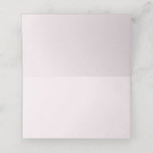 Roze en groene naaigarnenkaart voor bruiloft plaatskaartje (Binnenkant ongevouwen)