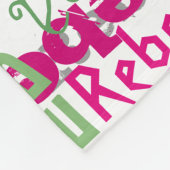 Roze en Groene Naam Collage Girl's Allover Print Fleece Deken (Hoek)