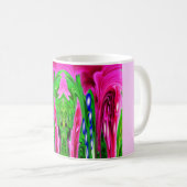 Roze en groene natuur koffiemok (Voorkant rechts)