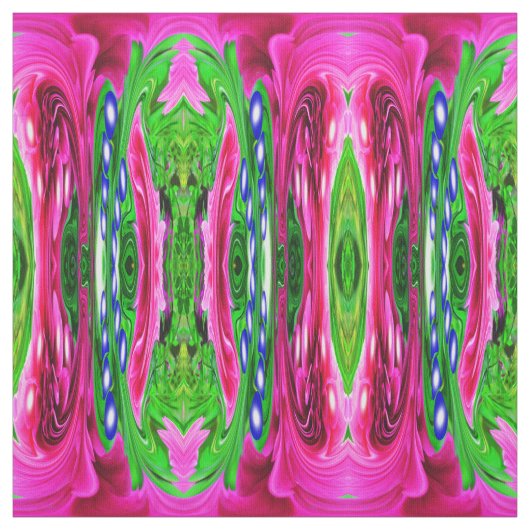 Roze en groene natuurmode stof (Swatch)