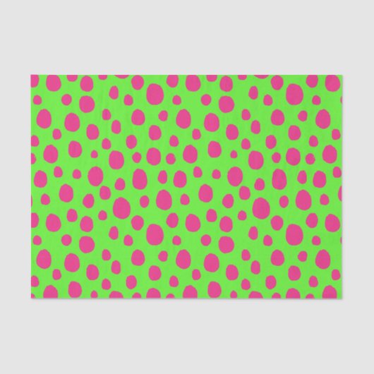 Roze en groene Neon Animal Spot-ontkoppeling Tissuepapier (Voorkant)