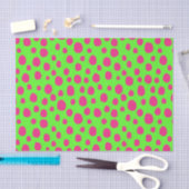 Roze en groene Neon Animal Spot-ontkoppeling Tissuepapier (Craft)