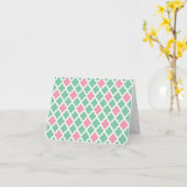 Roze en groene noot Kaart (Gele Bloem)