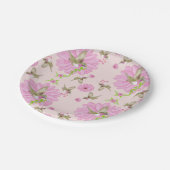Roze en groene nostalgisch Bord van Floral Paper (Gekanteld)