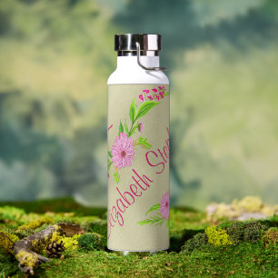 Roze en groene nostalgische flessenflesfles waterfles