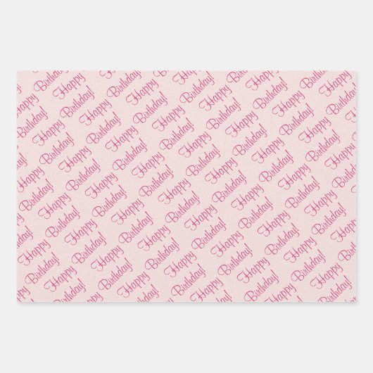 Roze en groene nostalgische Floral Inpakpapier Vel (Voorkant 3)