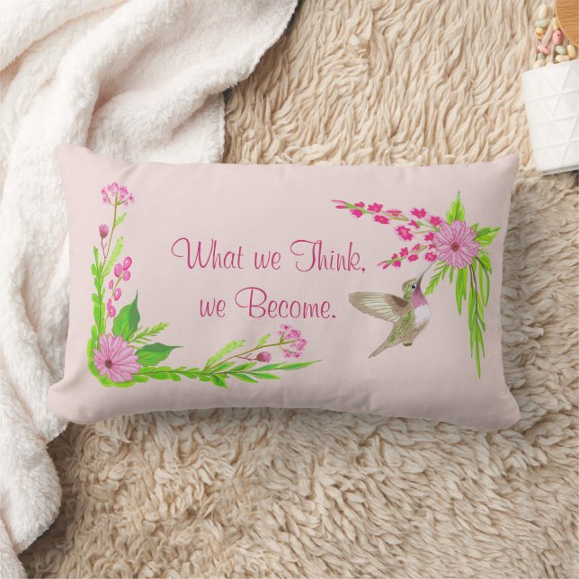 Roze en groene nostalgische Floral Sierkussen Kussen (Deken)